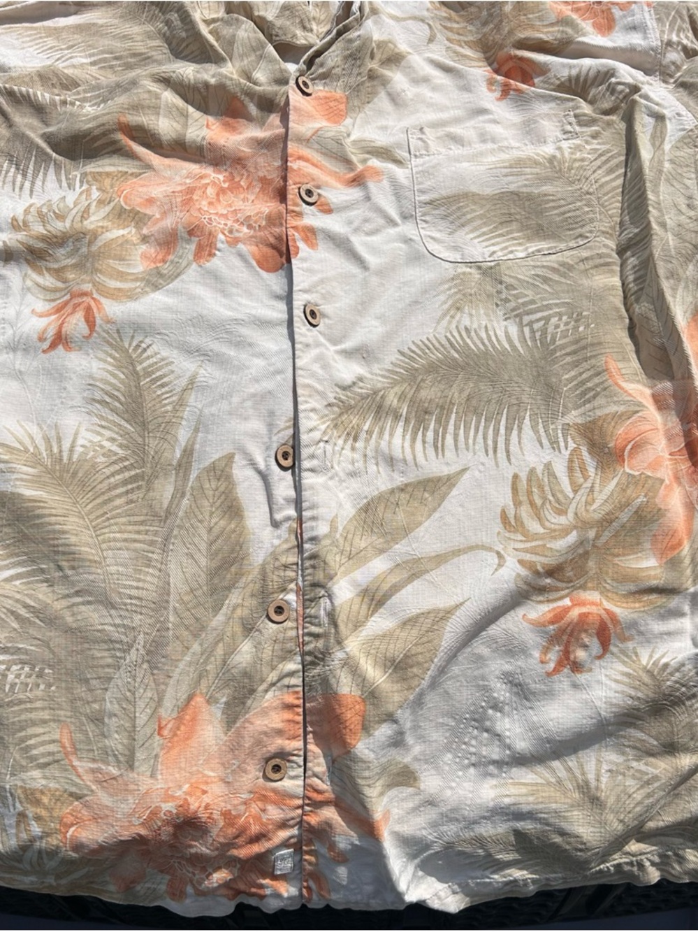 XXL Tommy Bahama Lightweight Floral Button-Up Shirt